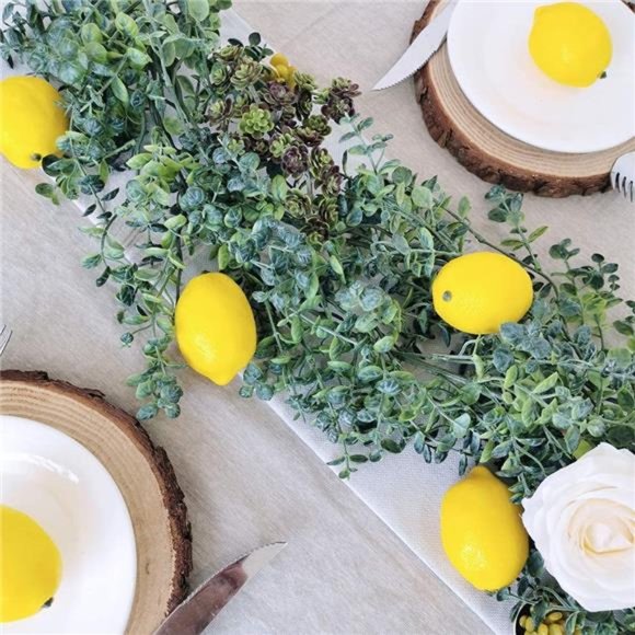 30 Pack Faux Yellow Lemons Artificial Fruits Fake Lemons Lifelike Simulation - Picture 4 of 5